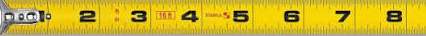 Inch scale reference tape measure